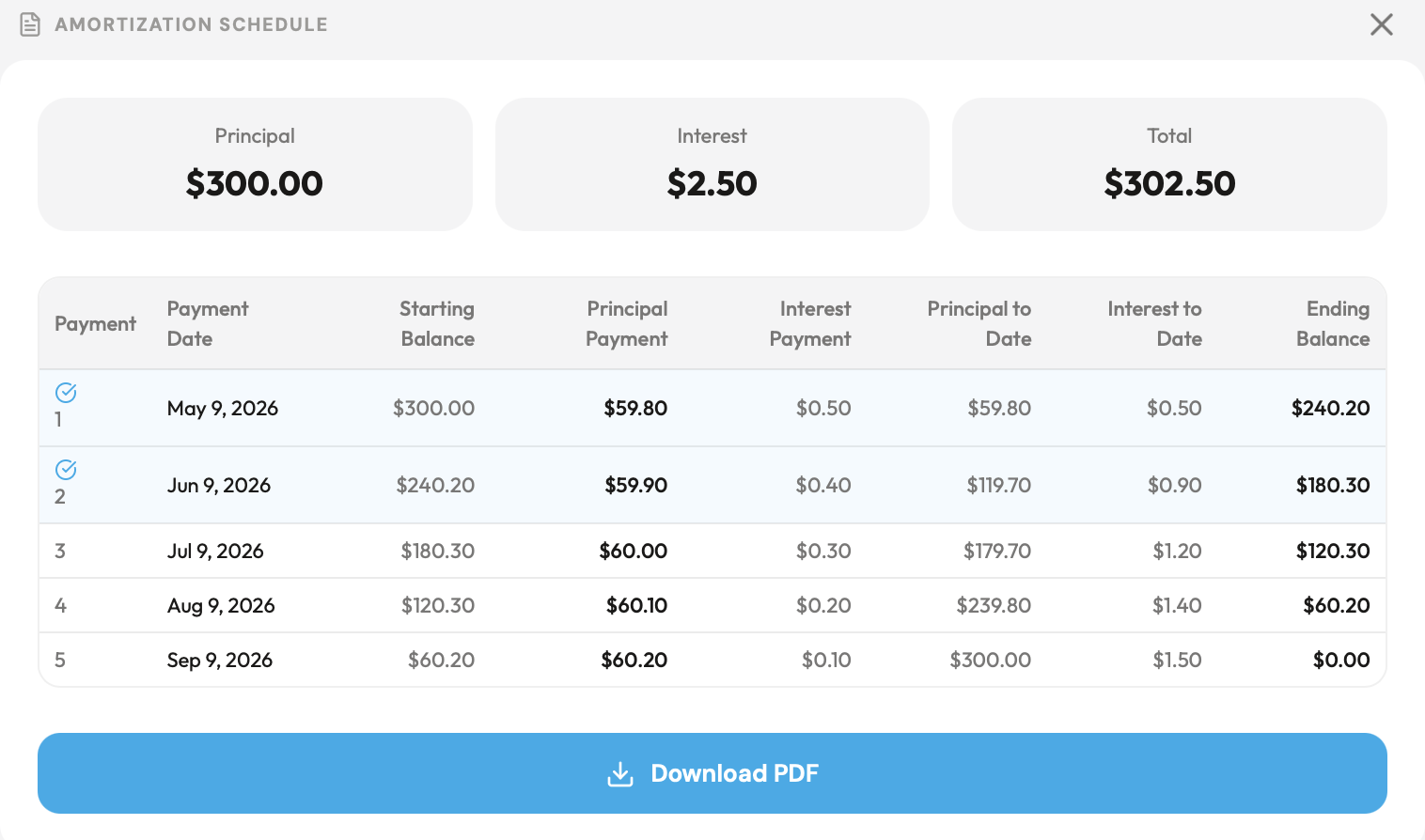 Amortization Schedule